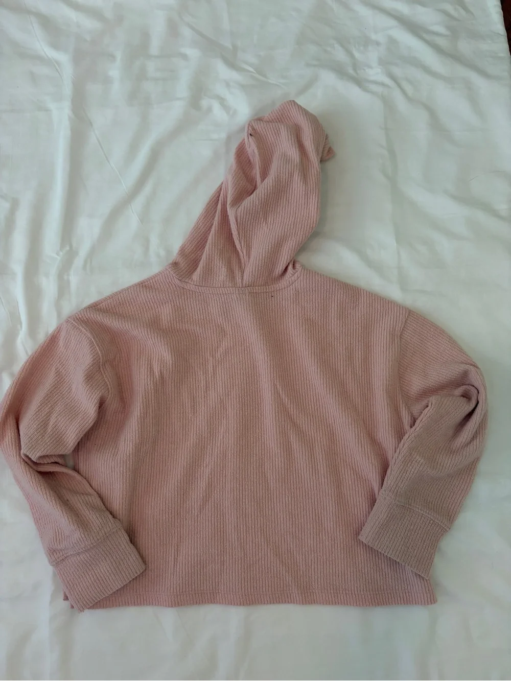 Old Navy Pink Hooded Knit Sweater, size L (girls)